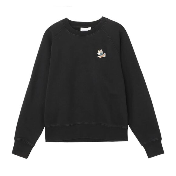 New Maison Kitsuné Sweatshirt in Black - Picture 1 of 5